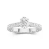 1.00ct Moissanite Engagement Ring 14K White Gold