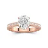 2.00ct Moissanite Engagement Ring 14K Rose Gold