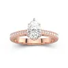 1.50ct Moissanite Engagement Ring 14K Rose Gold