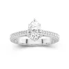 1.50ct Moissanite Engagement Ring 14K White Gold