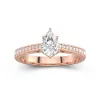 1.00ct Moissanite Engagement Ring 14K Rose Gold