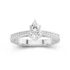 1.00ct Moissanite Engagement Ring 14K White Gold