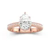 2.00ct Moissanite Engagement Ring 14K Rose Gold