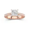 1.50ct Moissanite Engagement Ring 14K Rose Gold