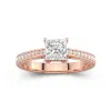 1.00ct Moissanite Engagement Ring 14K Rose Gold