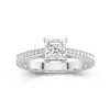 1.00ct Moissanite Engagement Ring 14K White Gold