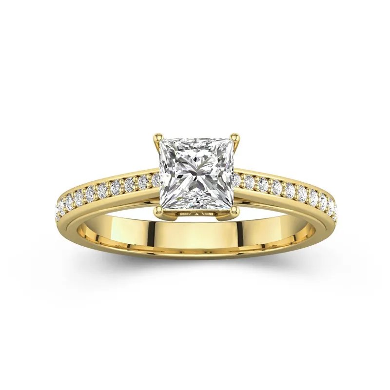 Cathedral Engagement Ring 1.00ct Moissanite