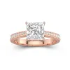 2.00ct Moissanite Engagement Ring 14K Rose Gold