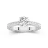 1.00ct Moissanite Engagement Ring 14K White Gold