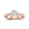 1.00ct Moissanite Engagement Ring 18K Rose Gold