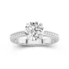 2.00ct Moissanite Engagement Ring 14K White Gold