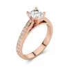 1.50ct Moissanite Engagement Ring 14K Rose Gold