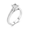 1.50ct Moissanite Engagement Ring 14K White Gold