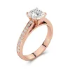 1.50ct Moissanite Engagement Ring 14K Rose Gold