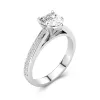 1.50ct Moissanite Engagement Ring 14K White Gold