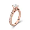 1.50ct Moissanite Engagement Ring 14K Rose Gold