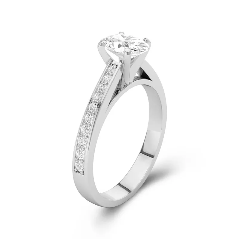 Cathedral Engagement Ring 1.00ct Moissanite