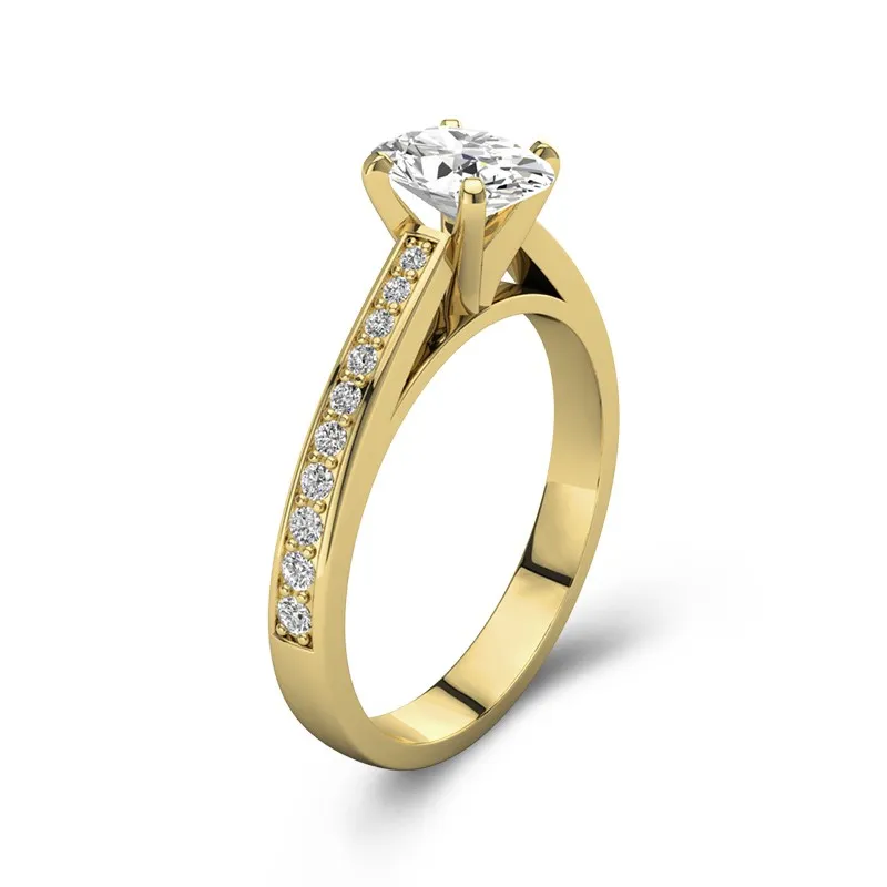 Cathedral Engagement Ring 2.00ct Moissanite