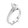 1.50ct Moissanite Engagement Ring 14K White Gold