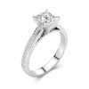 1.50ct Moissanite Engagement Ring 18K White Gold