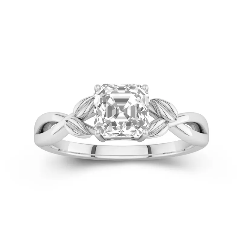 Nature Unique Asscher 1.50ct Moissanite Bague de fiançailles