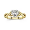 1.50ct Moissanite Bague de fiançailles Argent sterling 925