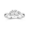1.00ct Moissanite Bague de fiançailles Argent sterling 925