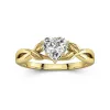 1.00ct Moissanite Engagement Ring 925 Sterling Silver