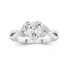 Nature Unique Heart 2.00ct Moissanite Engagement Ring