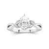 Nature Unique Pear 1.50ct Moissanite Engagement Ring