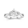 1.00ct Moissanite Bague de fiançailles Argent sterling 925