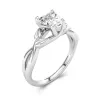 Nature Unique Heart 1.50ct Moissanite Engagement Ring