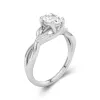 Nature Unique Ovale 1.50ct Moissanite Bague de fiançailles