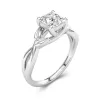 Nature Unique Princess 1.50ct Moissanite Engagement Ring