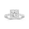 1.50ct Moissanite Engagement Ring 14K White Gold