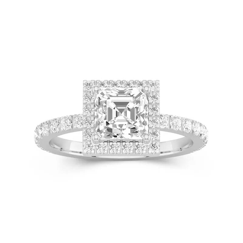 1.50ct Moissanite Bague de fiançailles Or blanc 18 carats