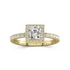 1.00ct Moissanite Engagement Ring 14K Gold