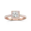 1.00ct Moissanite Engagement Ring 18K Rose Gold