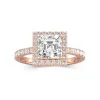 2.00ct Moissanite Engagement Ring 14K Rose Gold