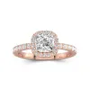 1.50ct Moissanite Engagement Ring 14K Rose Gold