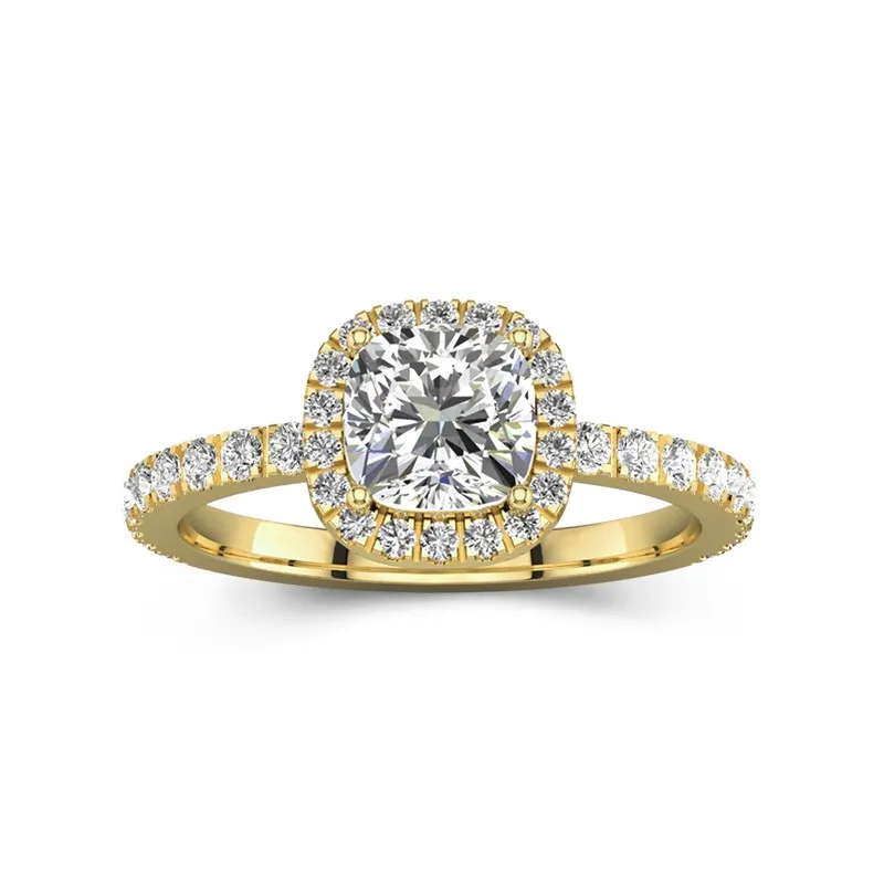 1.50ct Moissanite Engagement Ring 14K Gold