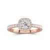 1.00ct Moissanite Engagement Ring 14K Rose Gold