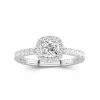 1.00ct Moissanite Engagement Ring 14K White Gold