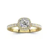 1.00ct Moissanite Engagement Ring 14K Gold