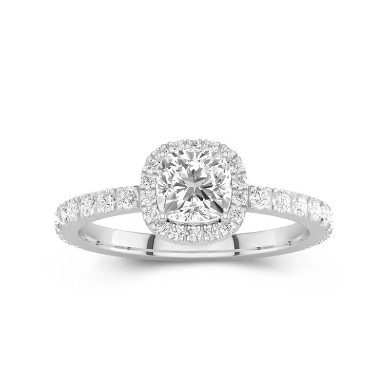 Elegant Cushion 1.00ct Moissanite Engagement Ring