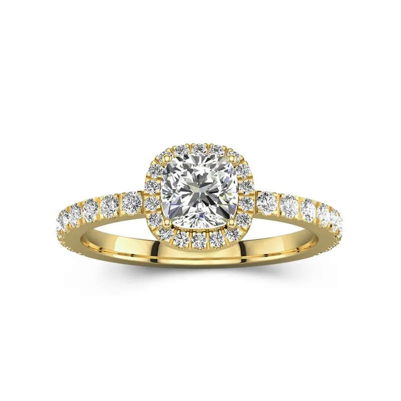 Elegant Cushion 1.00ct Moissanite Engagement Ring