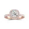 2.00ct Moissanite Engagement Ring 14K Rose Gold