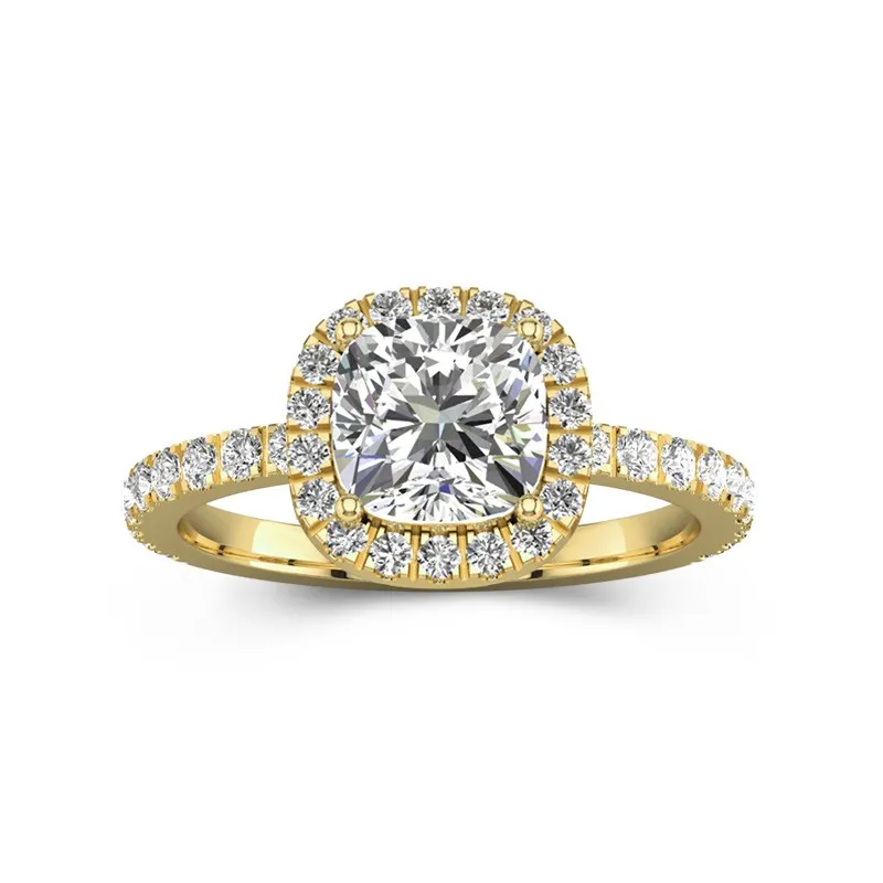 2.00ct Moissanite Engagement Ring 18K Gold