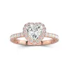 1.50ct Moissanite Engagement Ring 14K Rose Gold