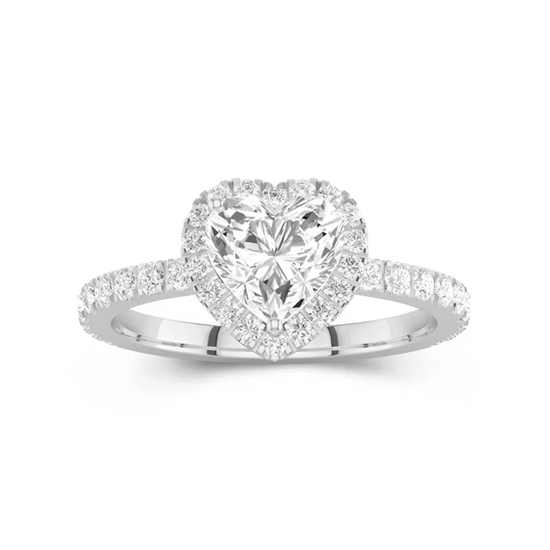 1.50ct Moissanite Engagement Ring 14K White Gold